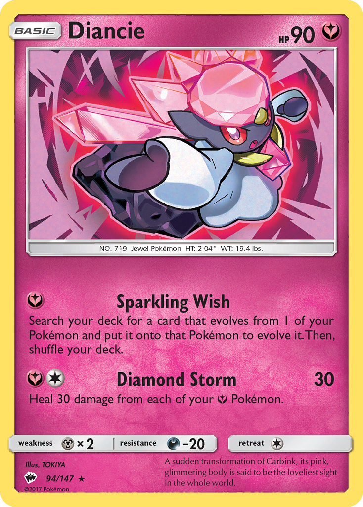 Diancie (94/147) [Sun & Moon: Burning Shadows] | Play N Trade Winnipeg