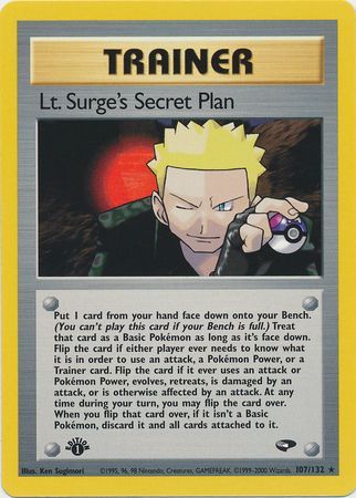 Lt. Surge's Secret Plan (107/132) [Gym Challenge 1st Edition] | Play N Trade Winnipeg