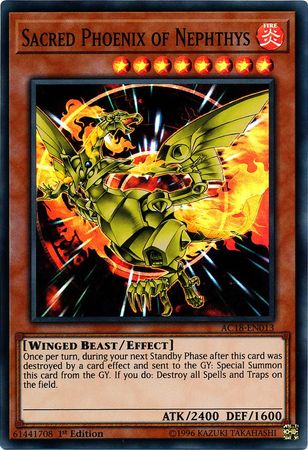 Sacred Phoenix of Nephthys [AC18-EN013] Super Rare | Play N Trade Winnipeg