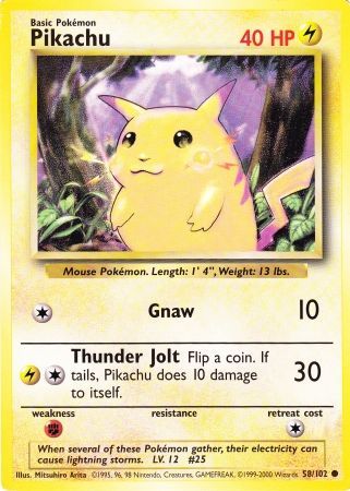 Pikachu (58/102) (Jumbo Card) [Base Set Unlimited] | Play N Trade Winnipeg