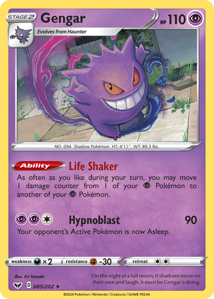 Gengar (085/202) [Sword & Shield: Base Set] | Play N Trade Winnipeg