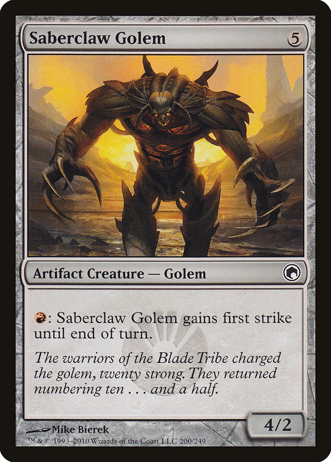 Saberclaw Golem [Scars of Mirrodin] | Play N Trade Winnipeg