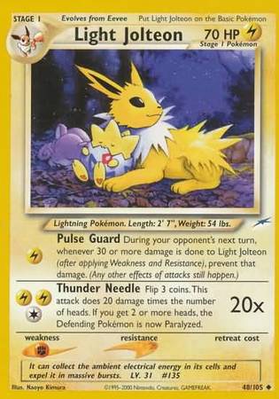 Light Jolteon (48/105) [Neo Destiny Unlimited] | Play N Trade Winnipeg