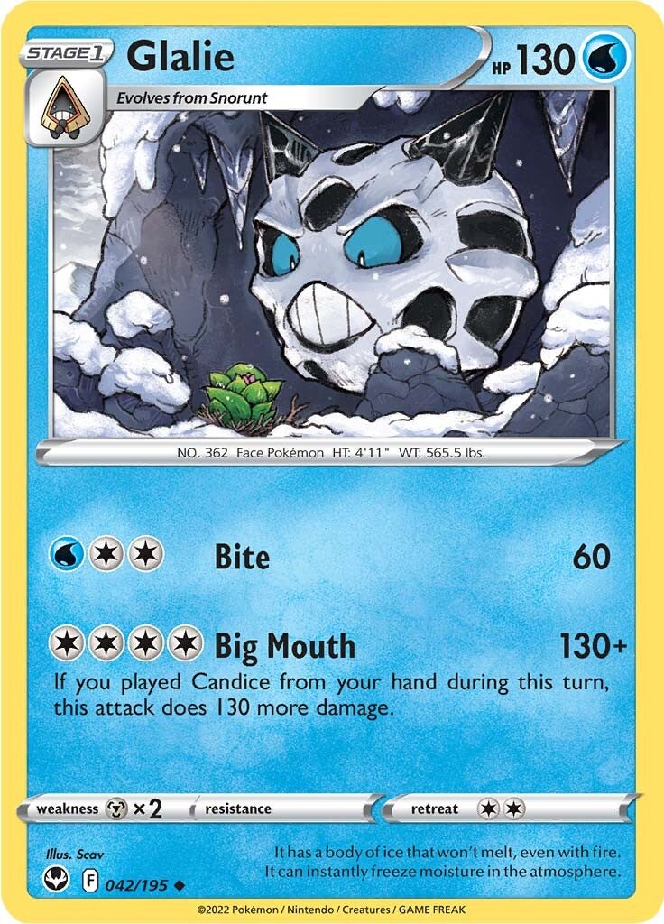 Glalie (042/195) [Sword & Shield: Silver Tempest] | Play N Trade Winnipeg