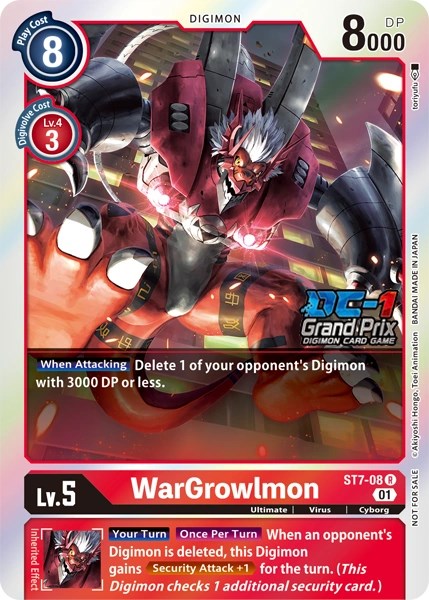 WarGrowlmon [ST7-08] (DC-1 2022 Stamped) [Starter Deck: Gallantmon Promos] | Play N Trade Winnipeg