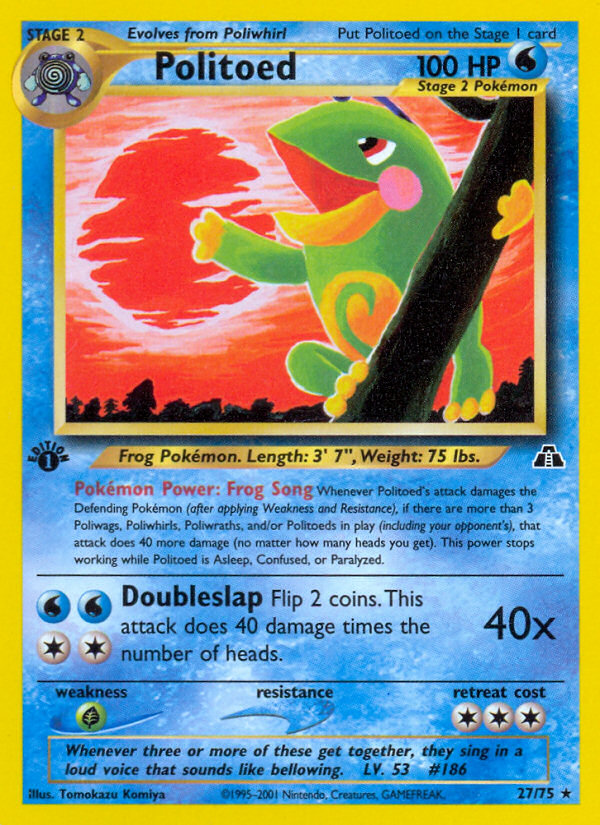 Politoed (27/75) [Neo Discovery 1st Edition] | Play N Trade Winnipeg