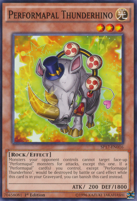 Performapal Thunderhino [SP17-EN016] Common | Play N Trade Winnipeg