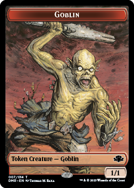 Goblin // Cat (008) Double-Sided Token [Dominaria Remastered Tokens] | Play N Trade Winnipeg