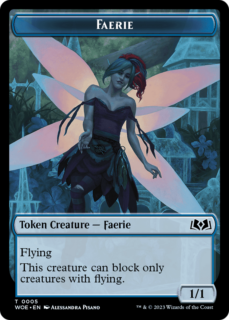 Faerie // Food (0012) Double-Sided Token [Wilds of Eldraine Tokens] | Play N Trade Winnipeg