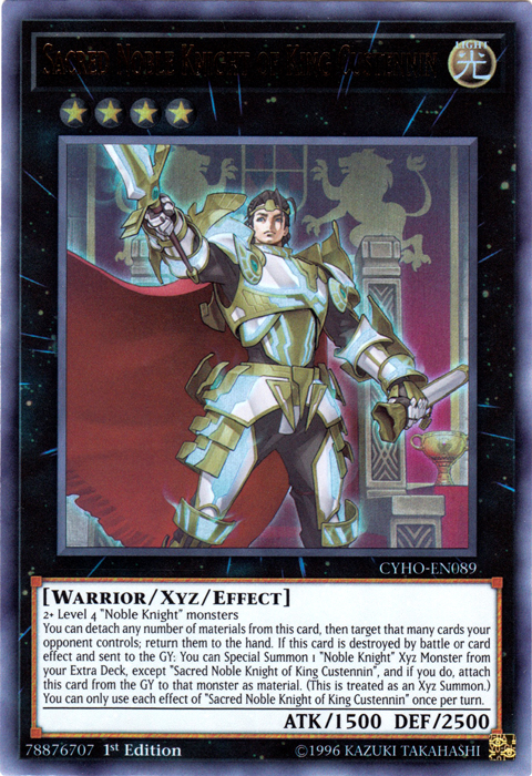 Sacred Noble Knight of King Custennin [CYHO-EN089] Ultra Rare | Play N Trade Winnipeg