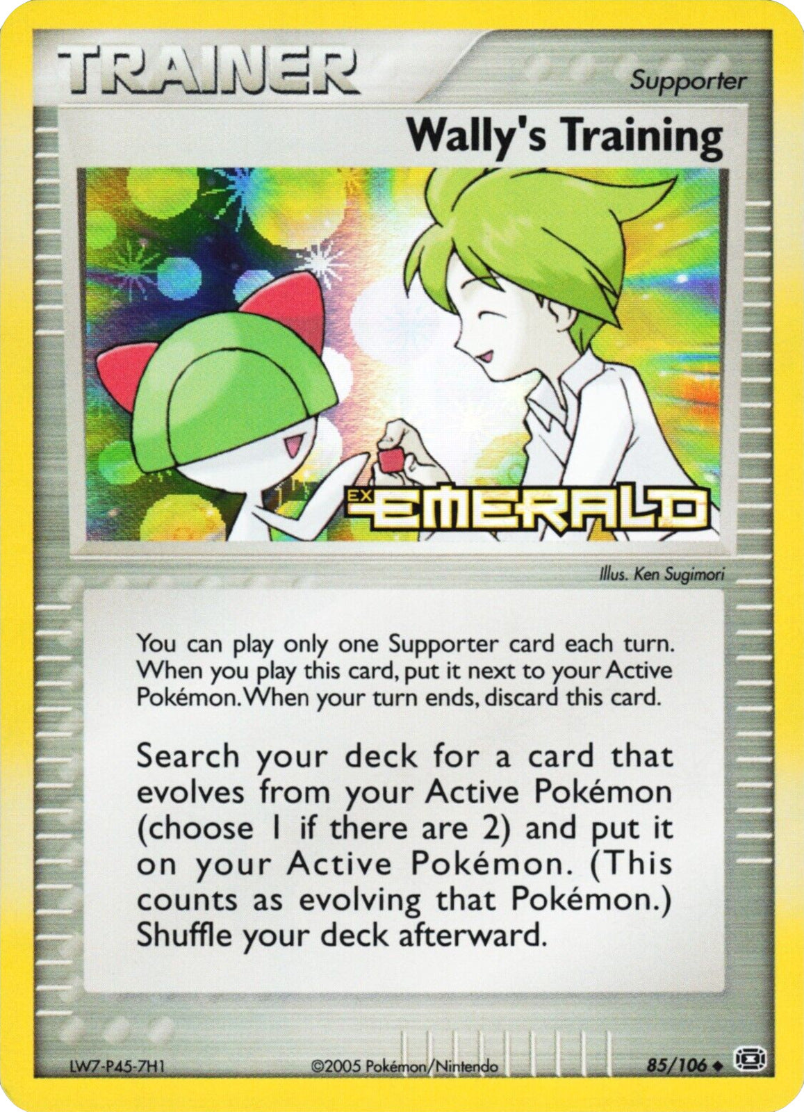 Wally's Training (85/106) (Stamped) [EX: Emerald] | Play N Trade Winnipeg