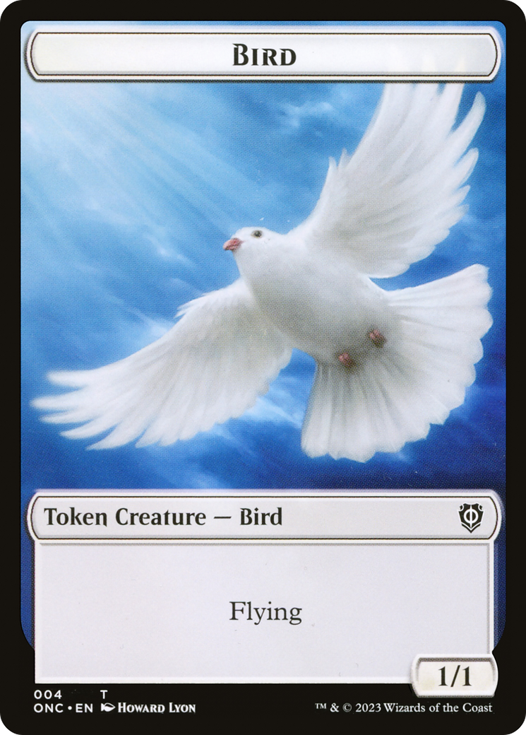 Bird // Cat Double-Sided Token [Phyrexia: All Will Be One Commander Tokens] | Play N Trade Winnipeg