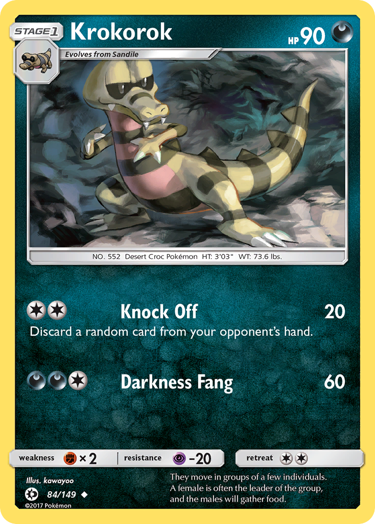 Krokorok (84/149) [Sun & Moon: Base Set] | Play N Trade Winnipeg