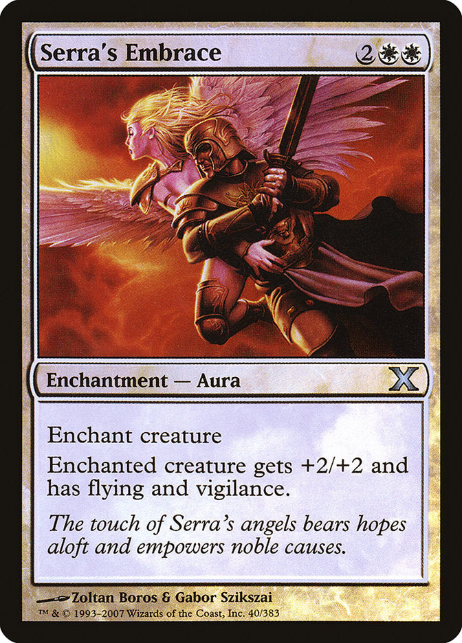 Serra's Embrace (Premium Foil) [Tenth Edition] | Play N Trade Winnipeg