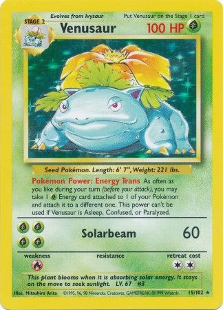 Venusaur (15/102) [Base Set Unlimited] | Play N Trade Winnipeg