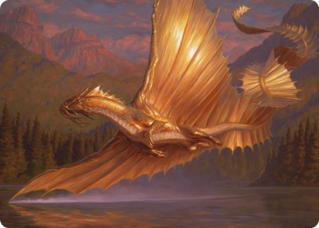 Adult Gold Dragon Art Card [Dungeons & Dragons: Adventures in the Forgotten Realms Art Series] | Play N Trade Winnipeg