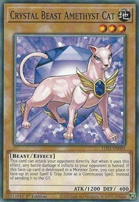 Crystal Beast Amethyst Cat [LDS1-EN093] Common | Play N Trade Winnipeg