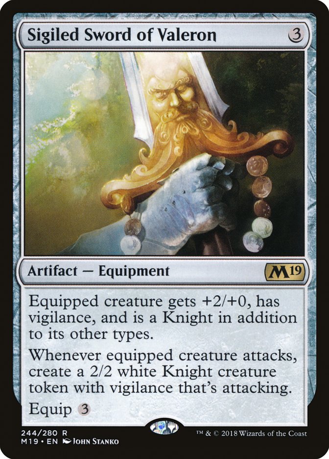 Sigiled Sword of Valeron [Core Set 2019] | Play N Trade Winnipeg