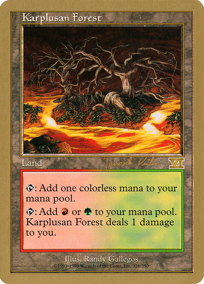 Karplusan Forest (Janosch Kuhn) [World Championship Decks 2000] | Play N Trade Winnipeg