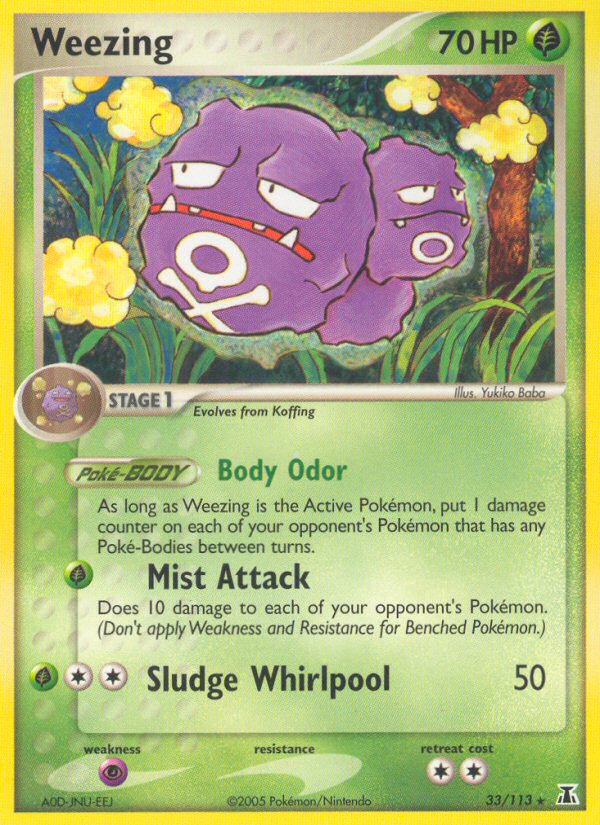 Weezing (33/113) [EX: Delta Species] | Play N Trade Winnipeg