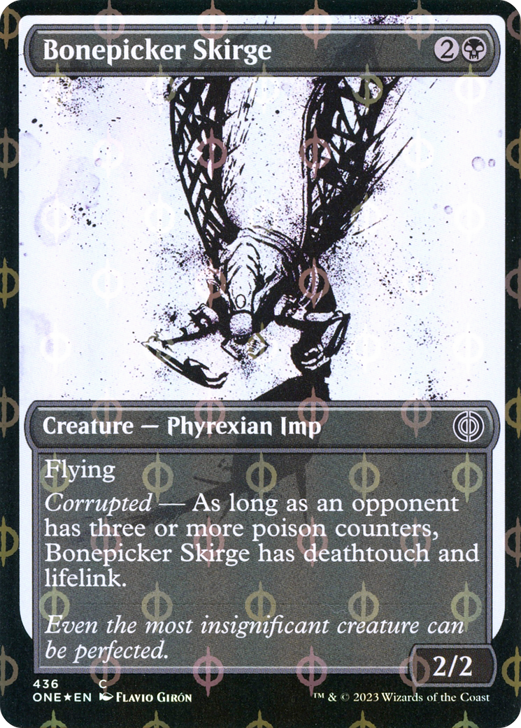 Bonepicker Skirge (Showcase Ichor Step-and-Compleat Foil) [Phyrexia: All Will Be One] | Play N Trade Winnipeg