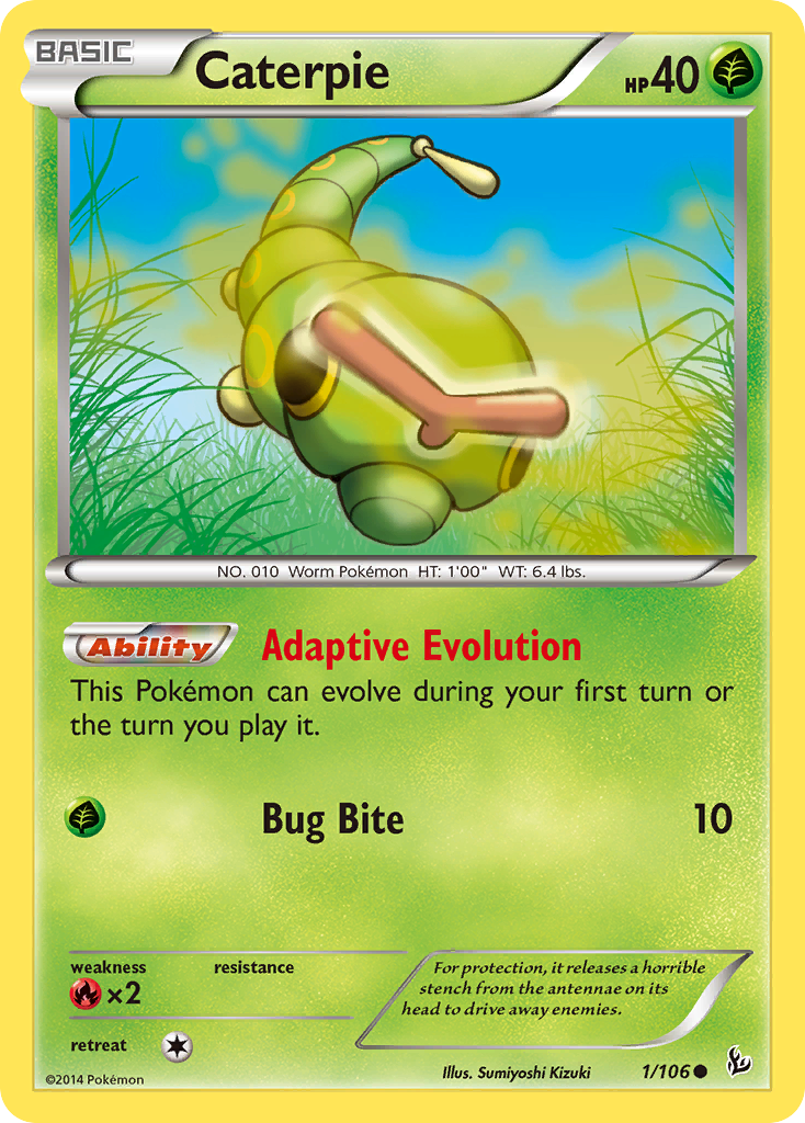 Caterpie (1/106) [XY: Flashfire] | Play N Trade Winnipeg