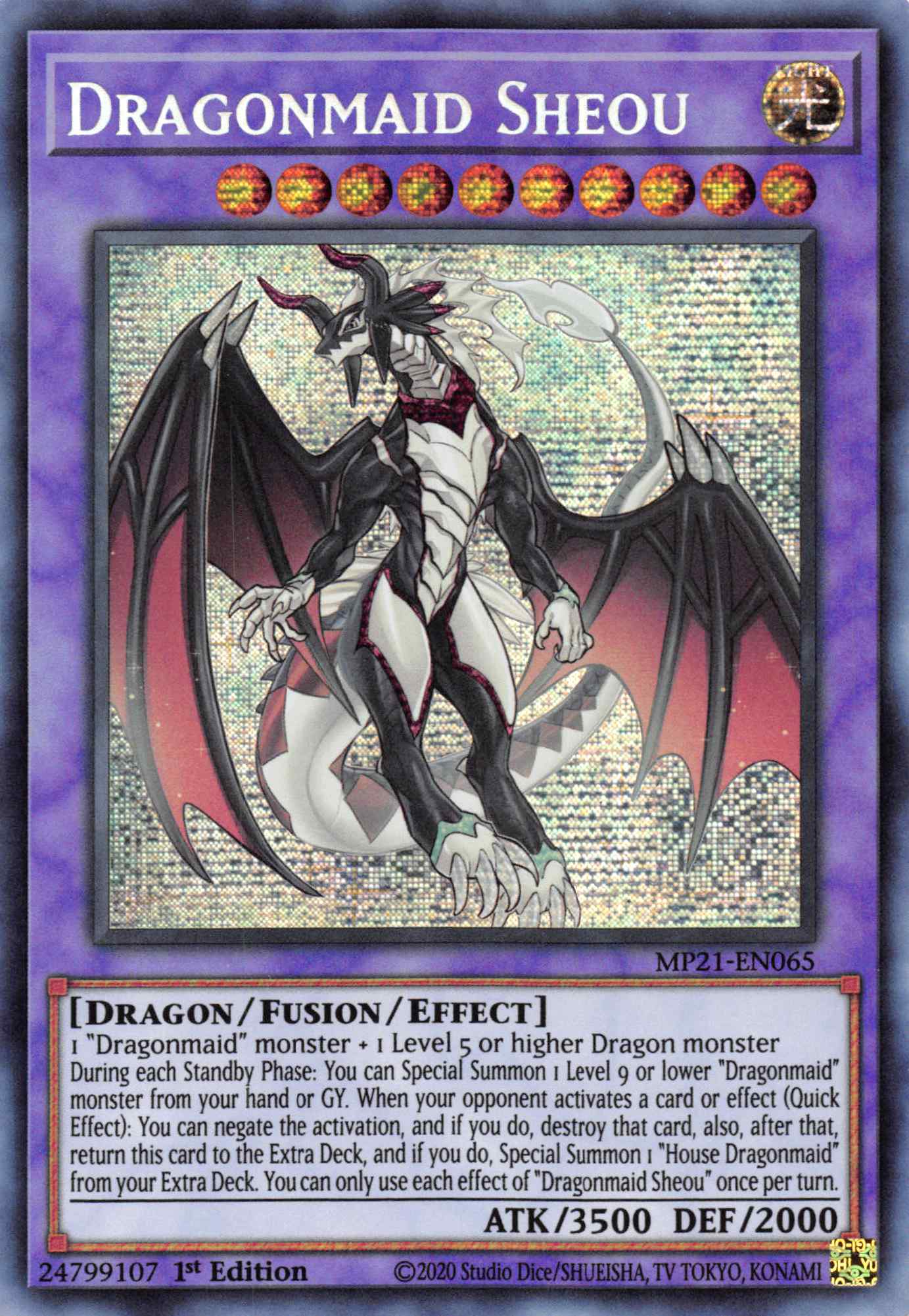 Dragonmaid Sheou [MP21-EN065] Prismatic Secret Rare | Play N Trade Winnipeg