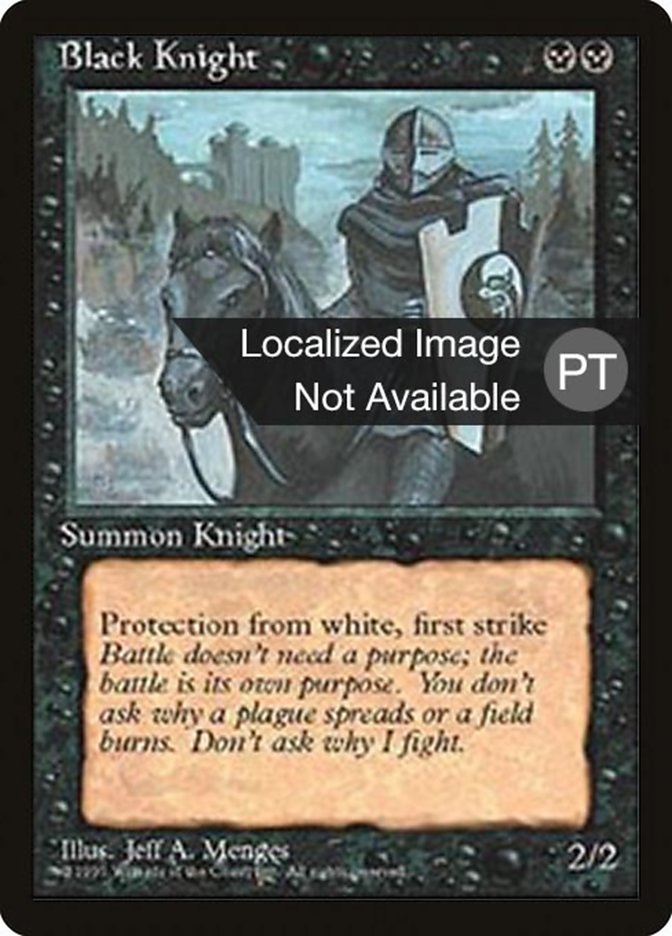 Black Knight [Fourth Edition (Foreign Black Border)] | Play N Trade Winnipeg