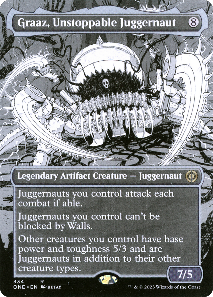 Graaz, Unstoppable Juggernaut (Borderless Manga) [Phyrexia: All Will Be One] | Play N Trade Winnipeg