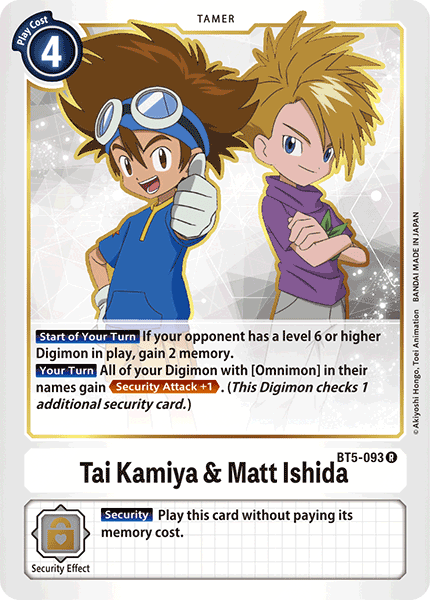 Tai Kamiya & Matt Ishida [BT5-093] [Battle of Omni] | Play N Trade Winnipeg