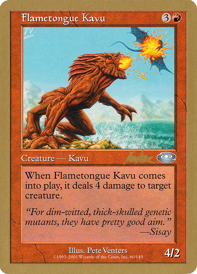 Flametongue Kavu (Brian Kibler) [World Championship Decks 2002] | Play N Trade Winnipeg