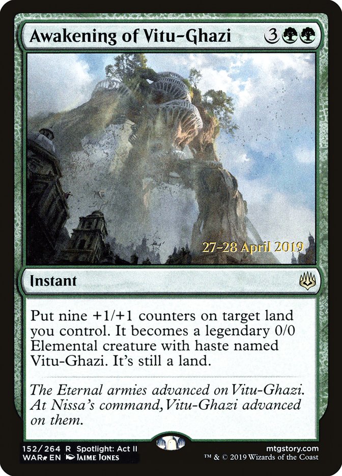 Awakening of Vitu-Ghazi  [War of the Spark Prerelease Promos] | Play N Trade Winnipeg