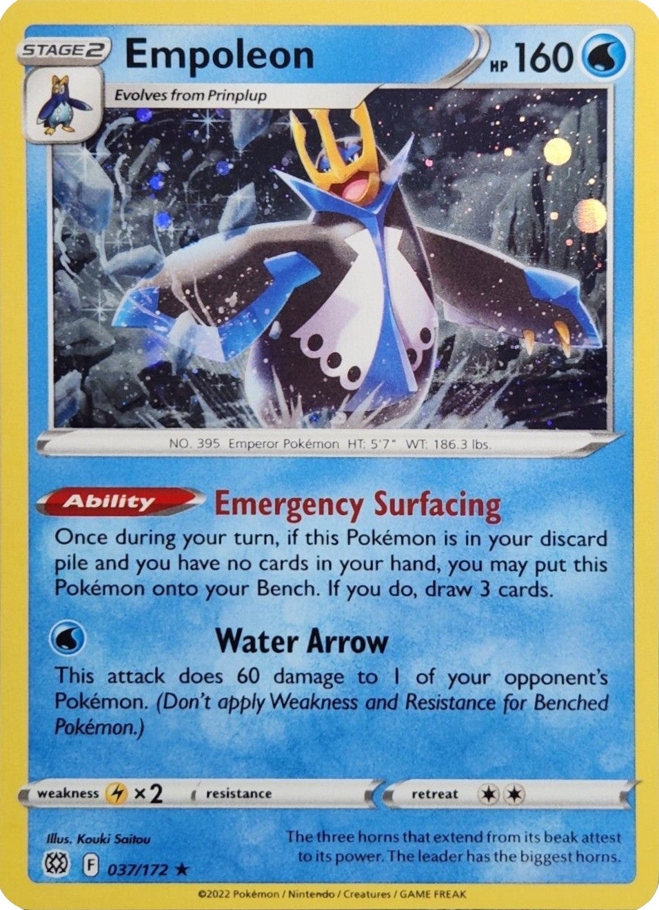 Empoleon (037/172) (Cosmos Holo) [Sword & Shield: Brilliant Stars] | Play N Trade Winnipeg