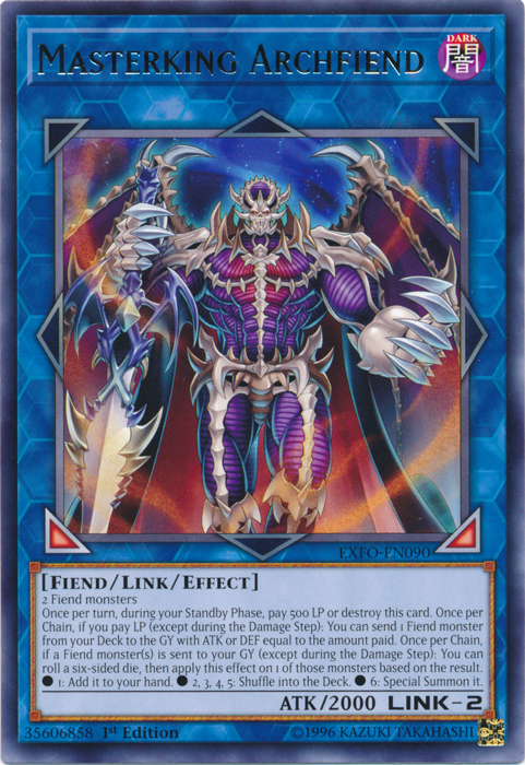 Masterking Archfiend [EXFO-EN090] Rare | Play N Trade Winnipeg