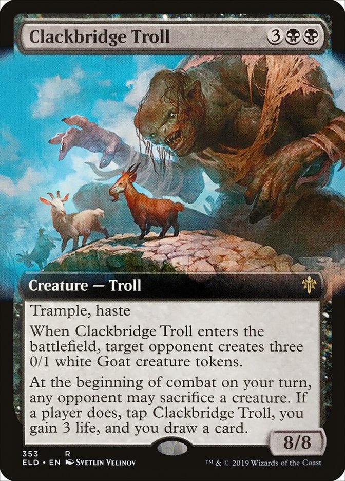 Clackbridge Troll (Extended) [Throne of Eldraine] | Play N Trade Winnipeg