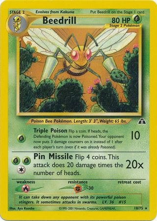 Beedrill (18/75) [Neo Discovery Unlimited] | Play N Trade Winnipeg