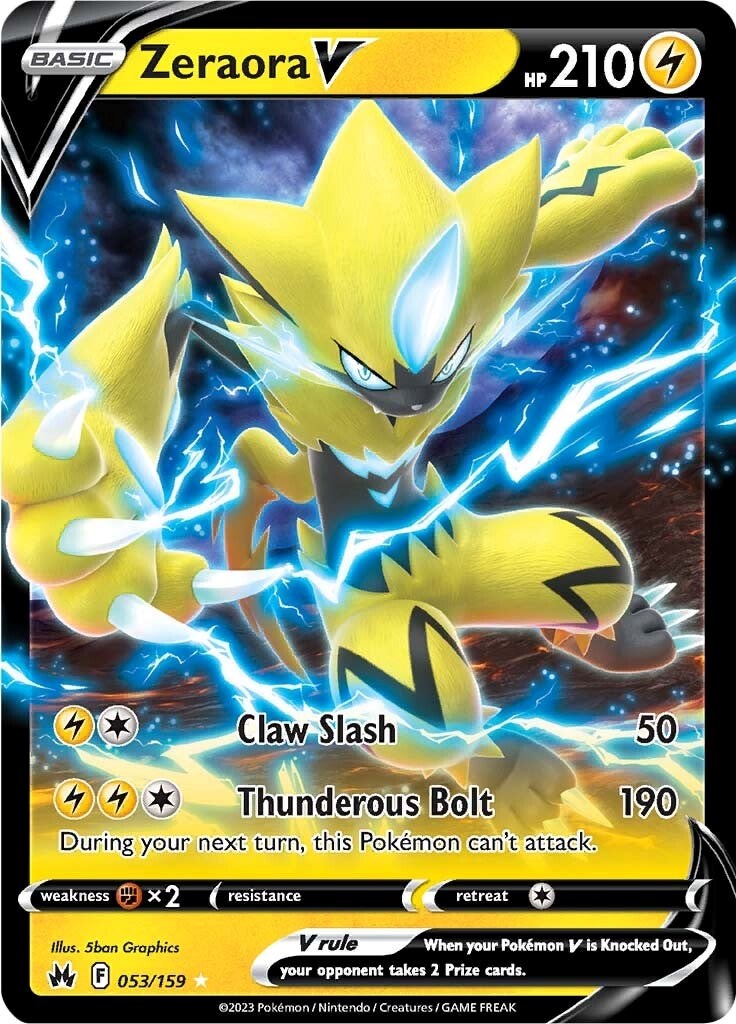 Zeraora V (053/159) [Sword & Shield: Crown Zenith] | Play N Trade Winnipeg