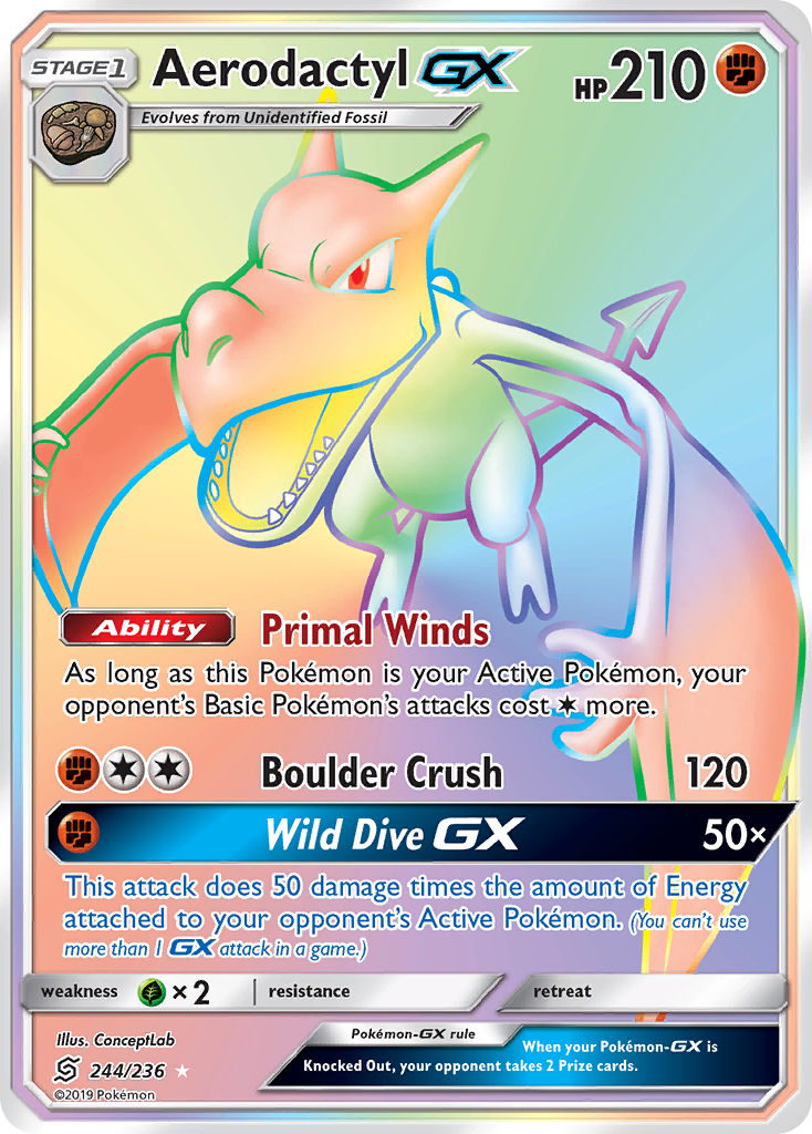 Aerodactyl GX (244/236) [Sun & Moon: Unified Minds] | Play N Trade Winnipeg