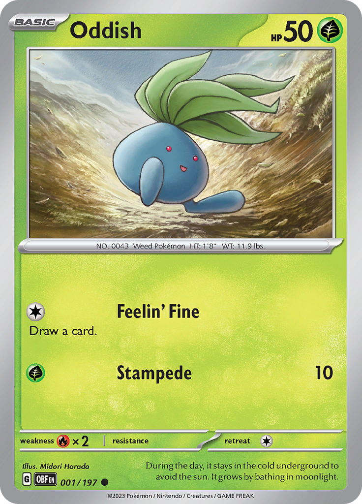 Oddish (001/197) [Scarlet & Violet: Obsidian Flames] | Play N Trade Winnipeg