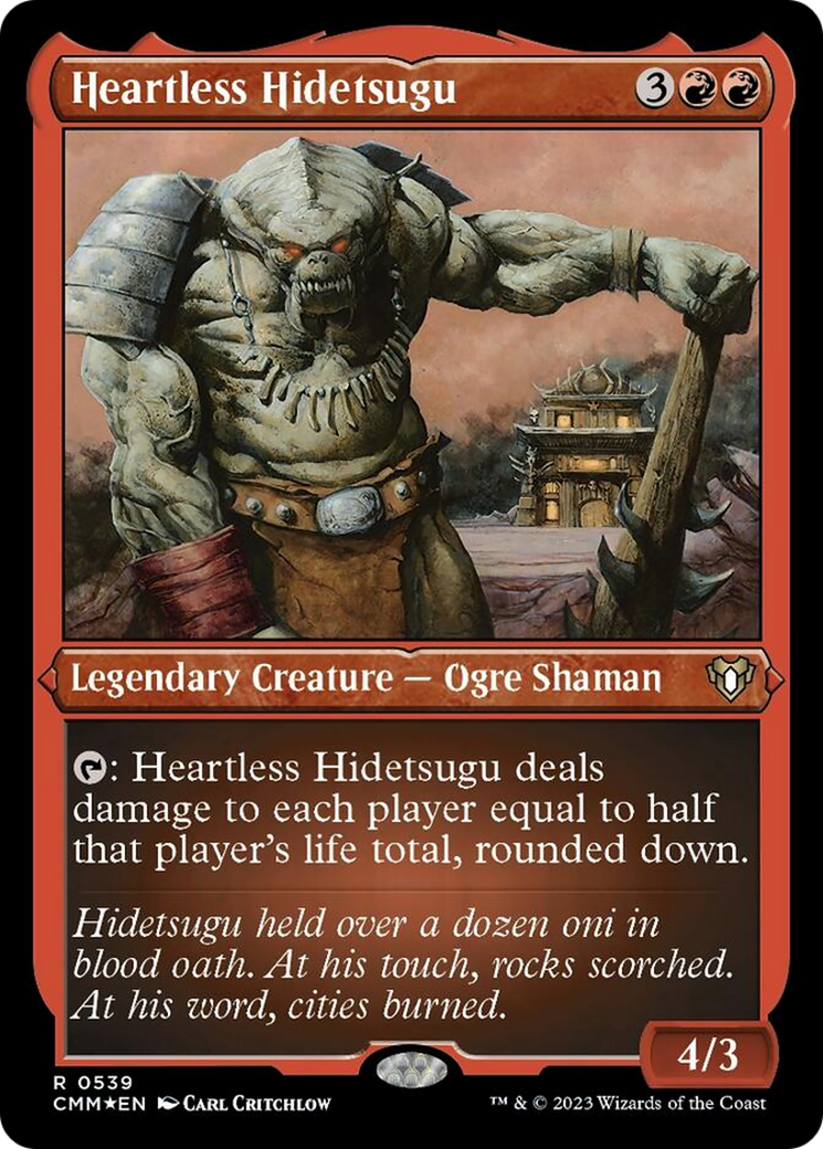 Heartless Hidetsugu (Foil Etched) [Commander Masters] | Play N Trade Winnipeg