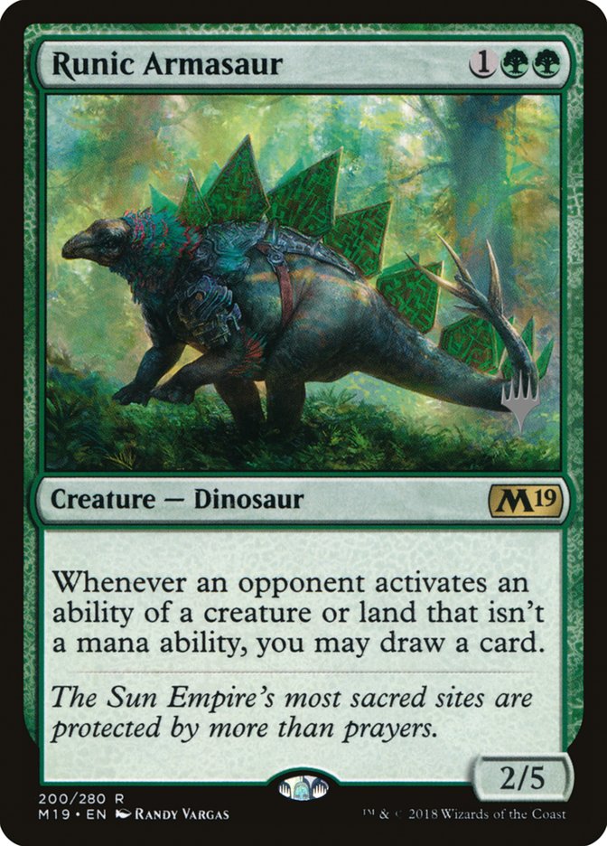 Runic Armasaur (Promo Pack) [Core Set 2019 Promos] | Play N Trade Winnipeg