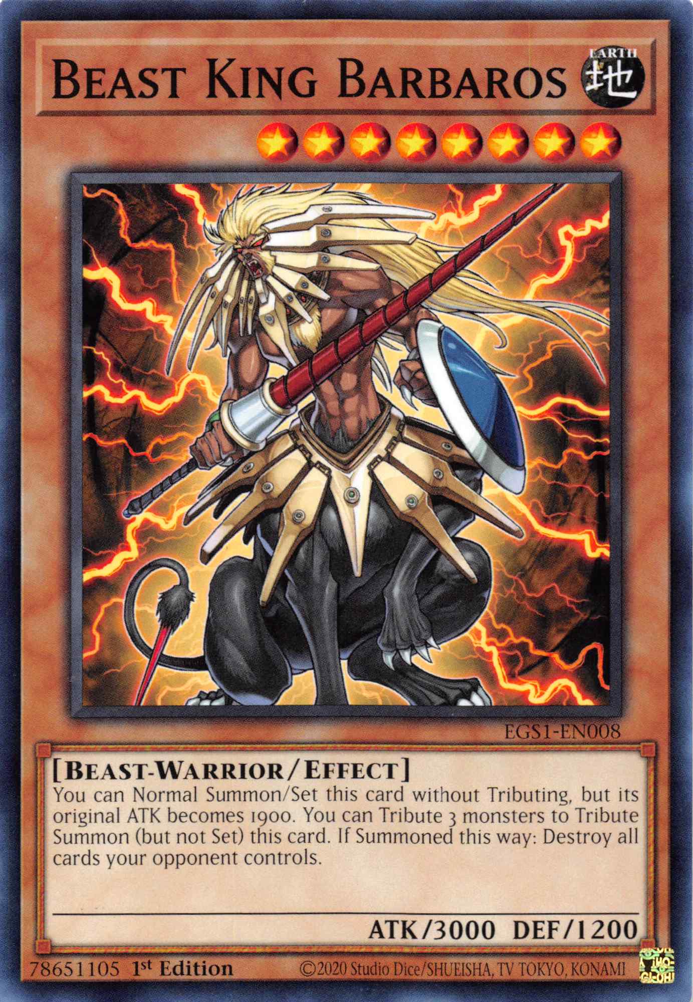 Beast King Barbaros [EGS1-EN008] Common | Play N Trade Winnipeg