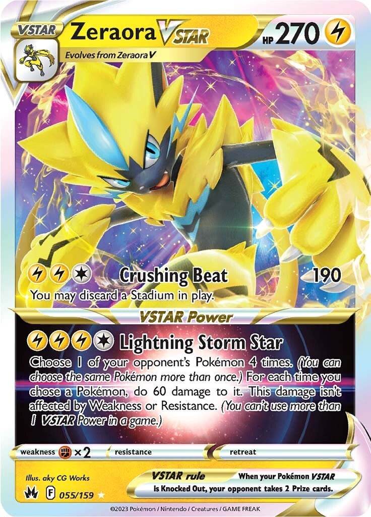 Zeraora VSTAR (055/159) [Sword & Shield: Crown Zenith] | Play N Trade Winnipeg