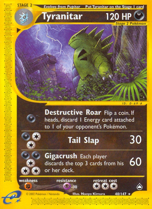 Tyranitar (40/147) [Aquapolis] | Play N Trade Winnipeg