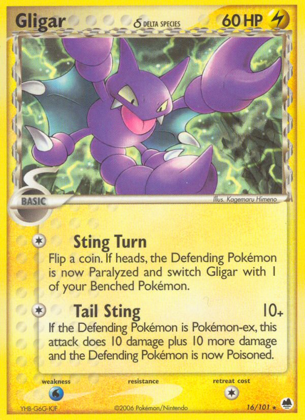 Gligar (16/101) (Delta Species) [EX: Dragon Frontiers] | Play N Trade Winnipeg