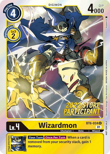 Wizardmon [BT6-034] (2022 Store Participant) [Double Diamond Promos] | Play N Trade Winnipeg