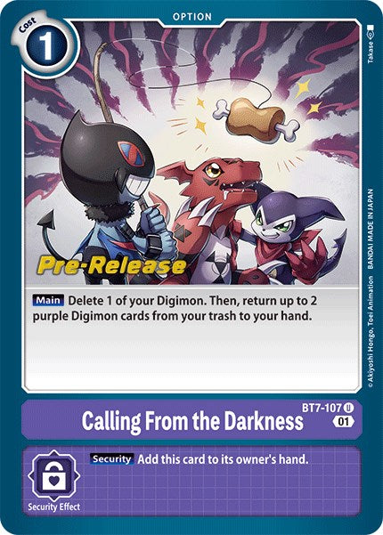 Calling From the Darkness [BT7-107] [Next Adventure Pre-Release Cards] | Play N Trade Winnipeg