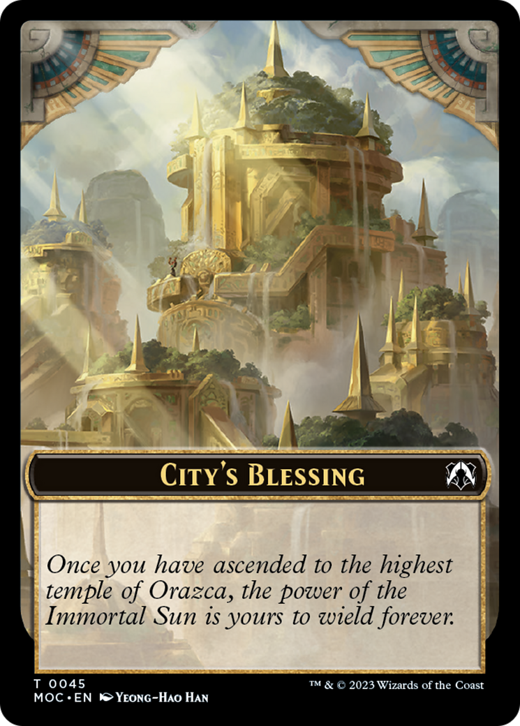 Elephant // City's Blessing Double-Sided Token [March of the Machine Commander Tokens] | Play N Trade Winnipeg