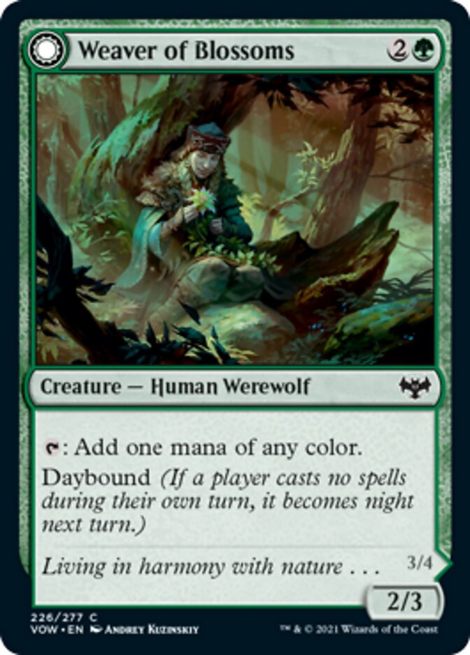 Weaver of Blossoms // Blossom-Clad Werewolf [Innistrad: Crimson Vow] | Play N Trade Winnipeg