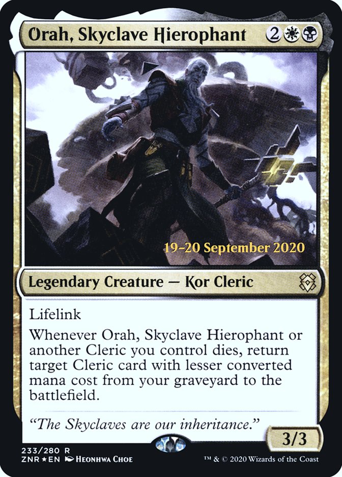 Orah, Skyclave Hierophant [Zendikar Rising Prerelease Promos] | Play N Trade Winnipeg